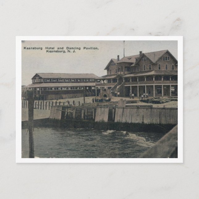 Keansburg NJ Hotel Dancing Pavillon 1911 Vintag Postkarte (Vorderseite)