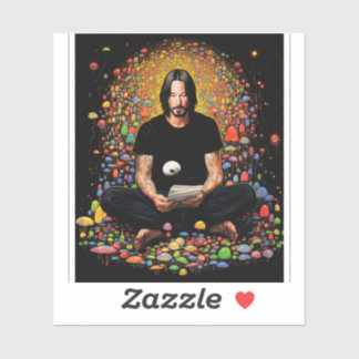 Keanu Reeves Zen Meditation Aufkleber