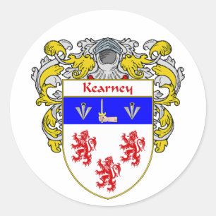 Kearney Wappen (überzogen) Runder Aufkleber