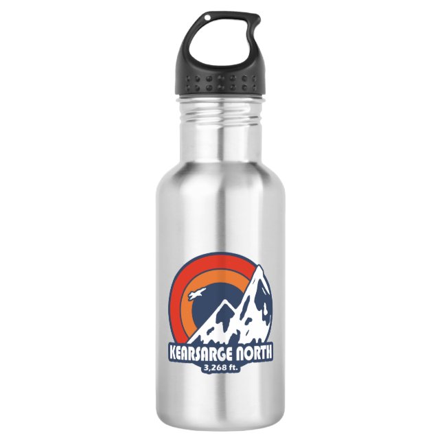 Kearsarge North New Hampshire Sun Eagle Edelstahlflasche (Vorderseite)
