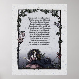 Keats "Bright Star" Viktorianische Poesie Art 17x2 Poster