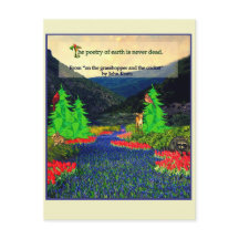 Keats quonature sene postcard