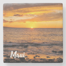 Keawakapu Beach Sunset Maui Steinuntersetzer