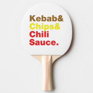 Kebab & Chips & Chili Sauce. Tischtennis Schläger