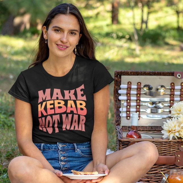 Kebab nicht Krieg | Kebab Lover-Geschenk T-Shirt (Make Kebab Not War | Kebab Lover Gift T-Shirt)