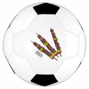 Kebab- oder kabob-Cartoon-Abbildung Fußball