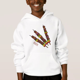 Kebab- oder kabob-Cartoon-Abbildung Hoodie