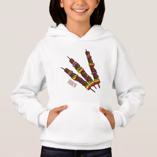 Kebab- oder kabob-Cartoon-Abbildung Hoodie