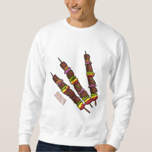 Kebab- oder kabob-Cartoon-Abbildung Sweatshirt