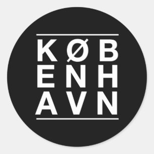 Kebenhavvon Kopenhagen, Dänemark Runder Aufkleber