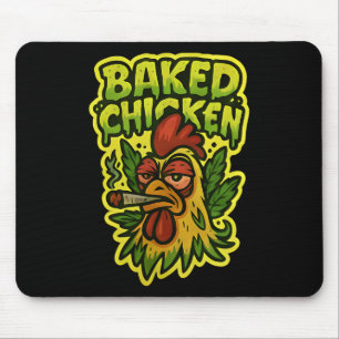 Ked Hahn raucht Unkraut Stein Mousepad