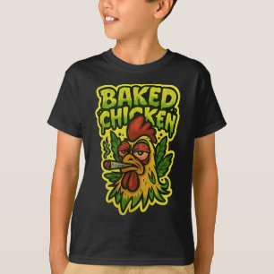 Ked Hahn raucht Unkraut Stein T-Shirt