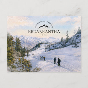 Kedarkantha Uttarakhand, Indien   Elegante Landsch Feiertagspostkarte