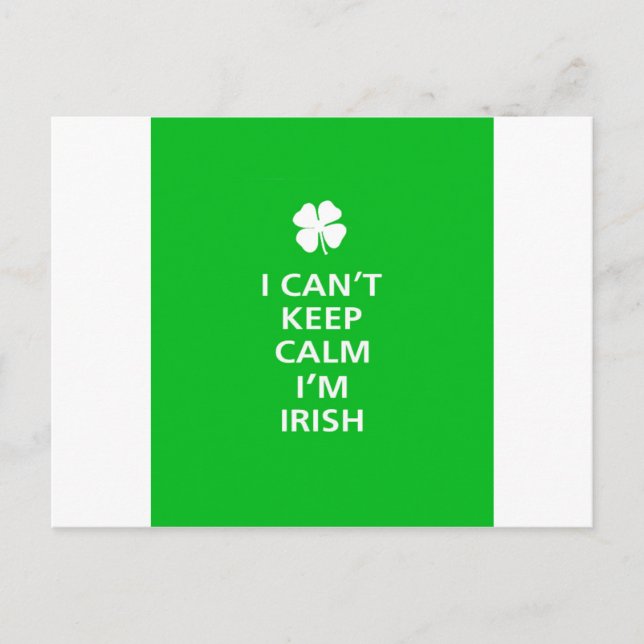 Kee Calm Im Irish Postkarte (Vorderseite)