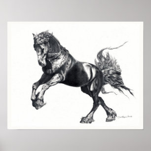 Keegan Juwelfriesisches Stallions-Plakat Poster