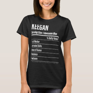Keegan Nutritional Facts Serving Size Calories T-Shirt