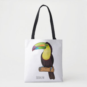 Keel-Blau-Tucan-Cartoon-Abbildung Tasche
