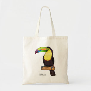 Keel-Blau-Tucan-Cartoon-Abbildung Tragetasche