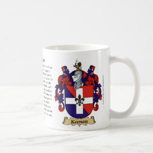Keenan-Familien-Wappen (Wappen) einschließlich da Kaffeetasse