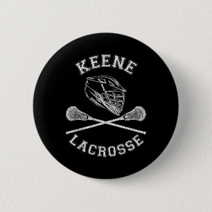 Keene Lacrosse Vintag störte Retro Lax Button