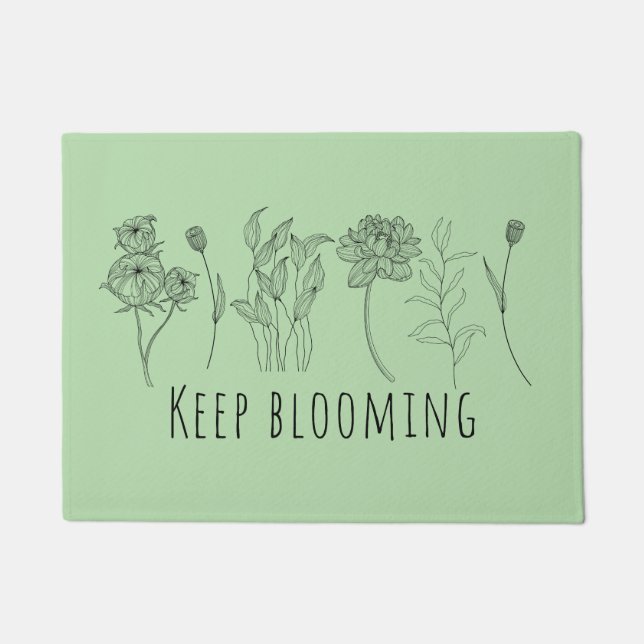 Keep Blooming Fußmatte (Vorderseite)