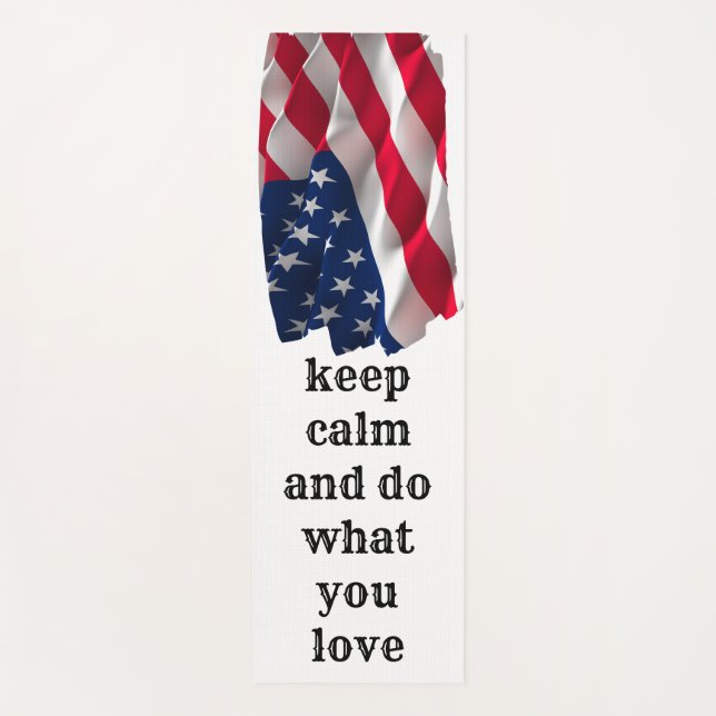 keep calm affirmational quote and vibrant flag yogamatte (Vorderseite)