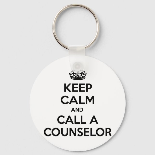 Keep Calm and Call a Counselor Schlüsselanhänger (Vorderseite)