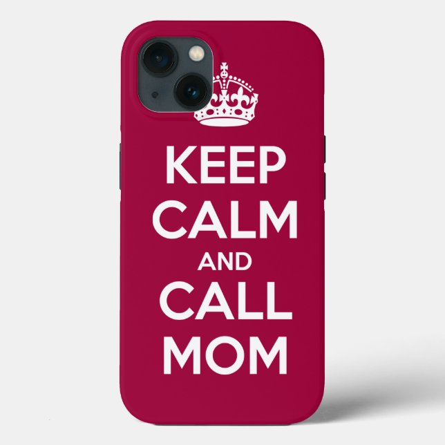 Keep Calm and Call Mom Case-Mate iPhone Hülle (Rückseite)