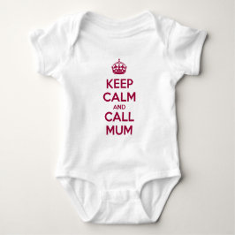 Keep Calm and Call Mum Baby Strampler