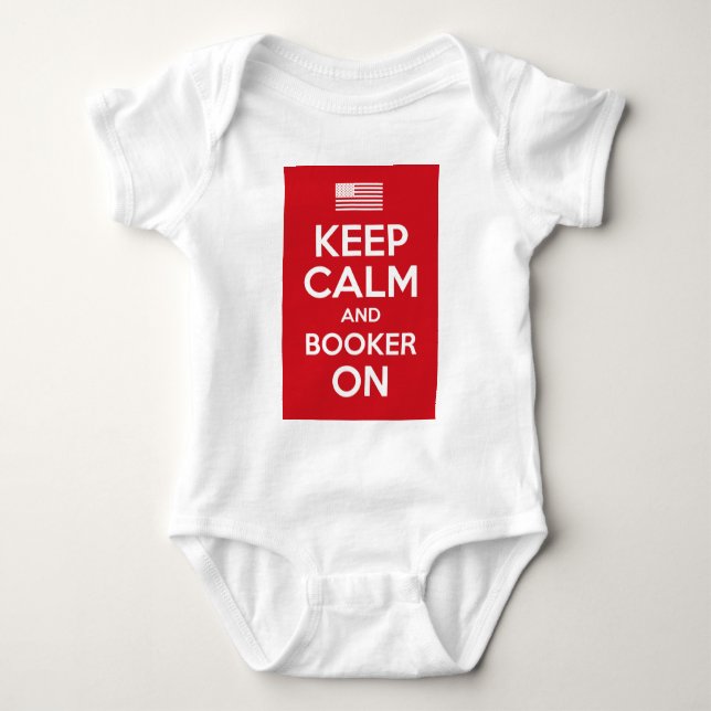 KEEP CALM AND CARRY ON, CORY BOOKER, DEMOCRATIC BABY STRAMPLER (Vorderseite)