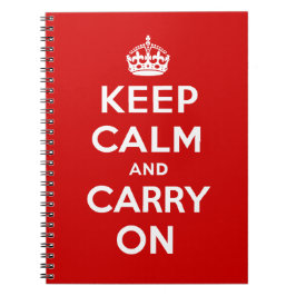 Keep Calm and Carry On Notizblock