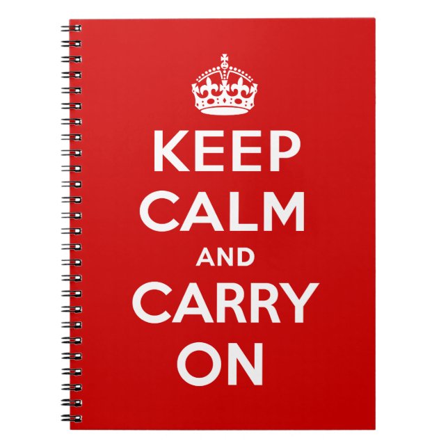 Keep Calm and Carry On Notizblock (Vorderseite)