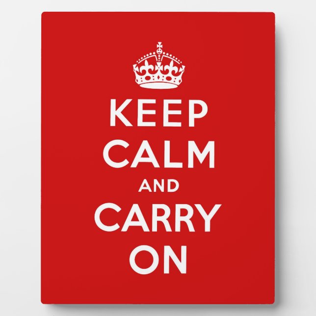 keep calm and carry on Original Fotoplatte (Vorderseite)