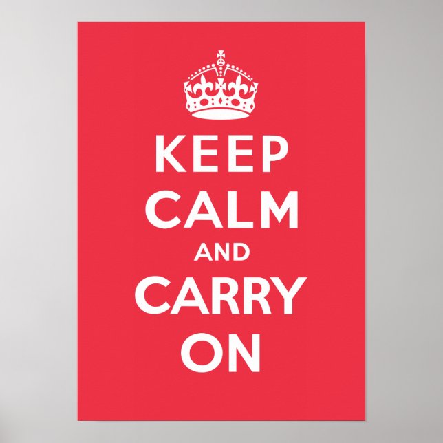 Keep Calm and Carry On_RED Poster (Vorne)
