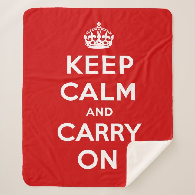 Keep Calm and Carry On Sherpadecke (Vorderseite)
