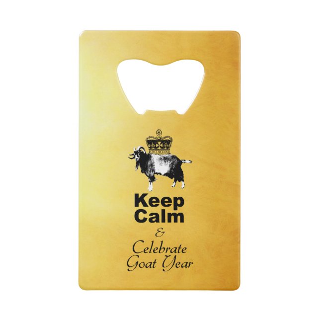 Keep Calm and Celebrate Goat Year 2027 BO Geldbeutel Flaschenöffner (Vorderseite)