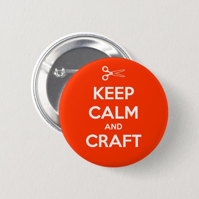 Keep Calm and Craft Button (Vorne & Hinten)