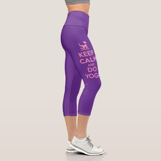 Keep Calm and Do Yoga Capri Leggings (Rechts)