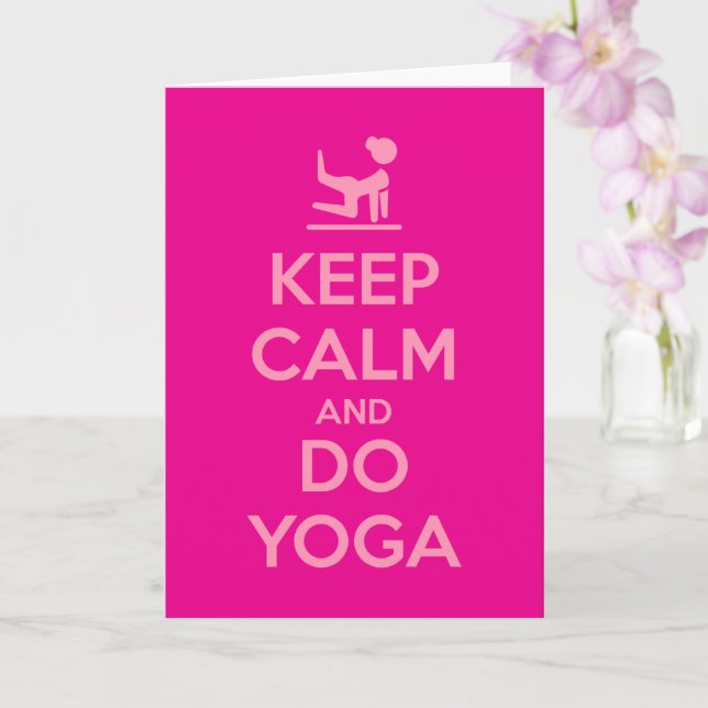 Keep Calm and Do Yoga Karte (Orchidee)
