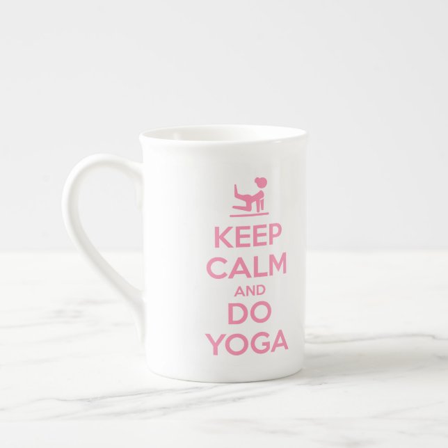 Keep Calm and Do Yoga Prozellantasse (Links)