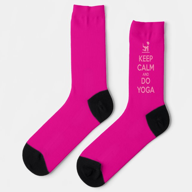 Keep Calm and Do Yoga Socken (Linkes Detail)