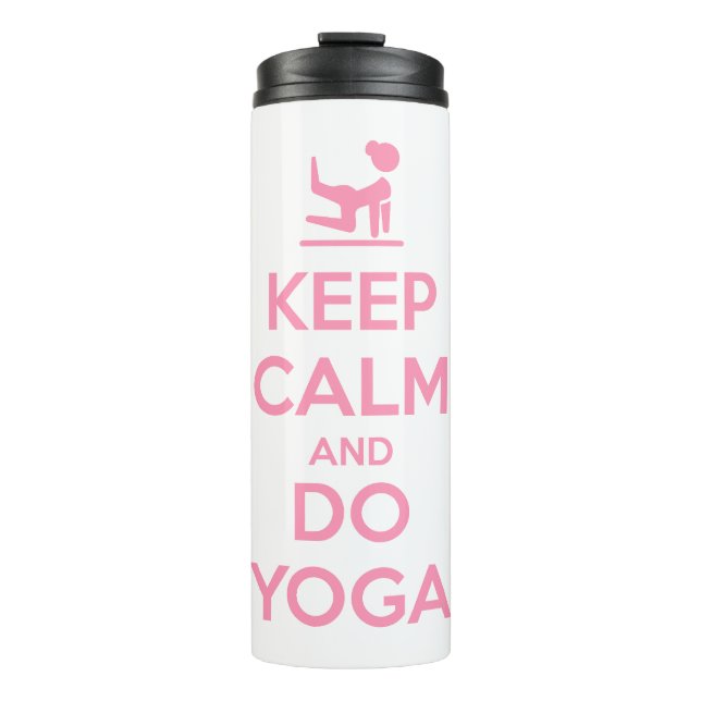 Keep Calm and Do Yoga Thermosbecher (Vorderseite)