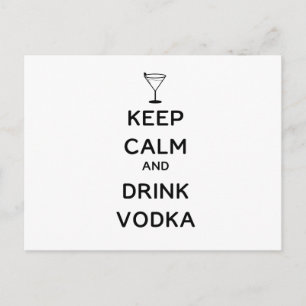 Keep Calm and Drink Vodka Postkarte