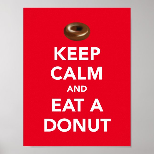 Keep calm and eat a donut poster (Vorne)