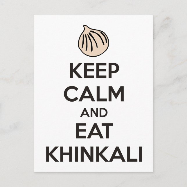Keep calm and eat khinkali postkarte (Vorderseite)