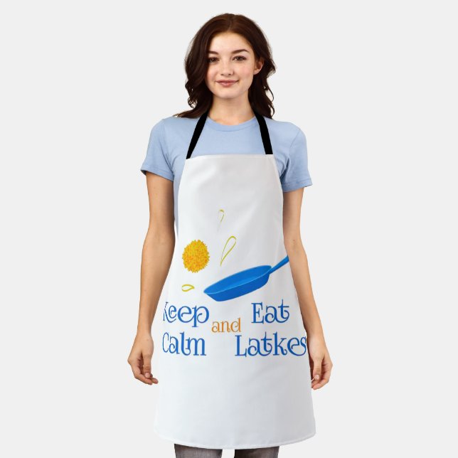 Keep Calm and Eat Latkes Schürze (Getragen)