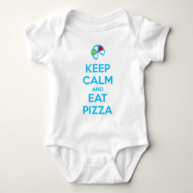 Keep Calm and Eat Pizza 1 Baby Strampler (Vorderseite)