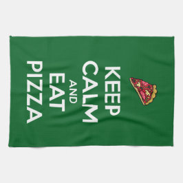 Keep Calm and Eat Pizza 2 Geschirrtuch
