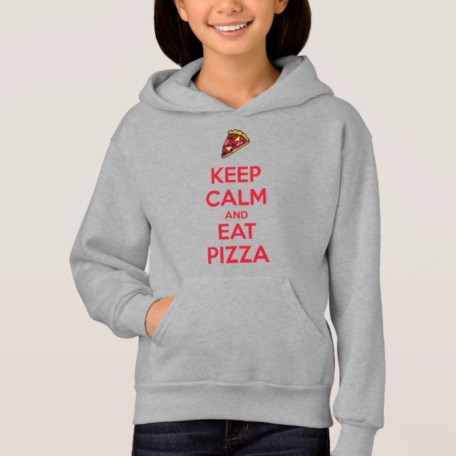 Keep Calm and Eat Pizza 2 Hoodie (Vorderseite)