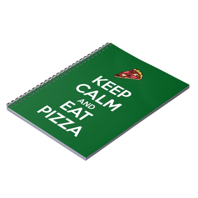 Keep Calm and Eat Pizza 2 Notizblock (Linke Seite)